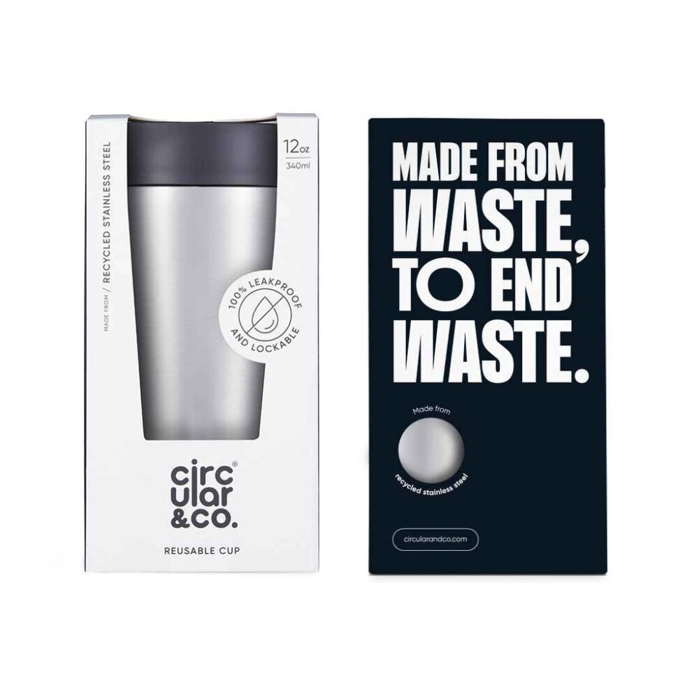 Circular Cup - Recycled Stainless Steel Cup 12oz - Image 7