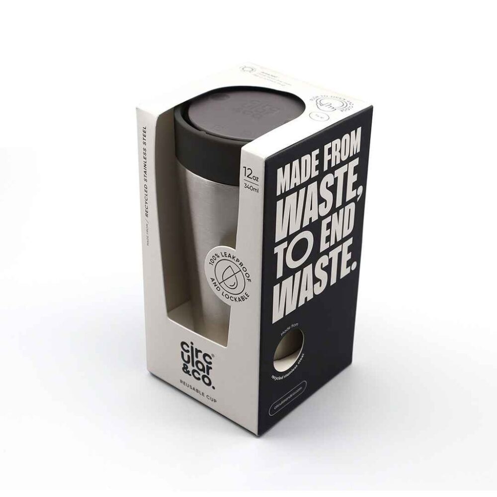 Circular Cup - Recycled Stainless Steel Cup 12oz - Image 5