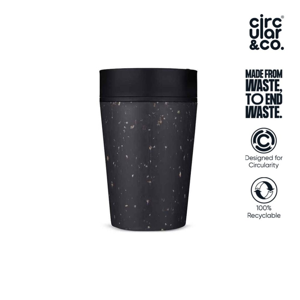 Circular Cup 8oz Grey & Ink - Image 2