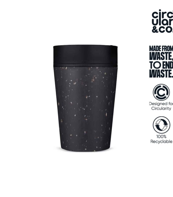Circular Cup 8oz Grey & Ink