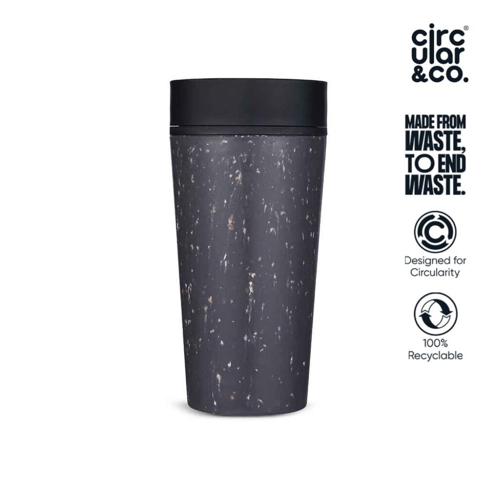 Circular Cup 12oz Grey & Ink - Image 2