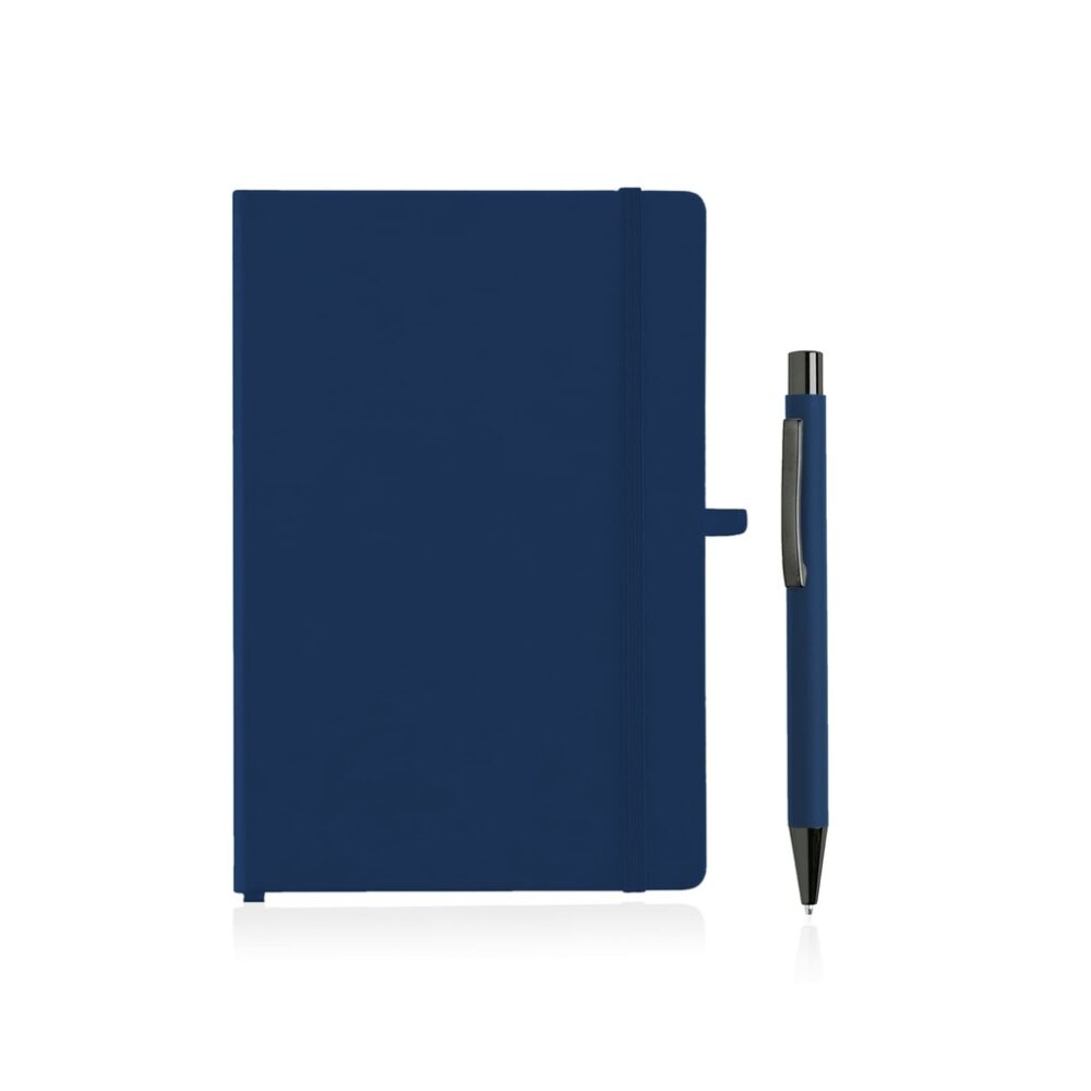 BORNA - Giftology A5 Hard Cover Notebook and Pen Set - Blue