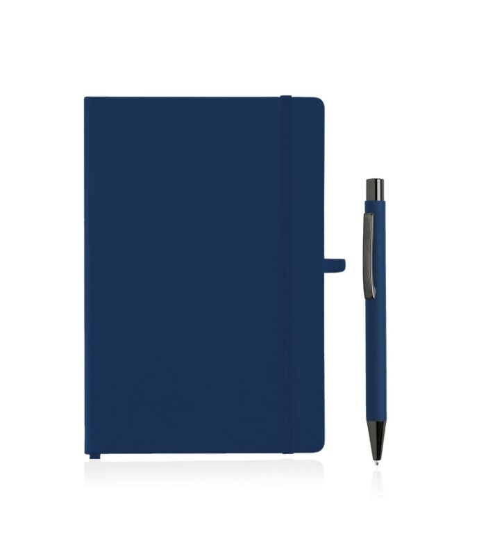 BORNA - Giftology A5 Hard Cover Notebook and Pen Set - Blue