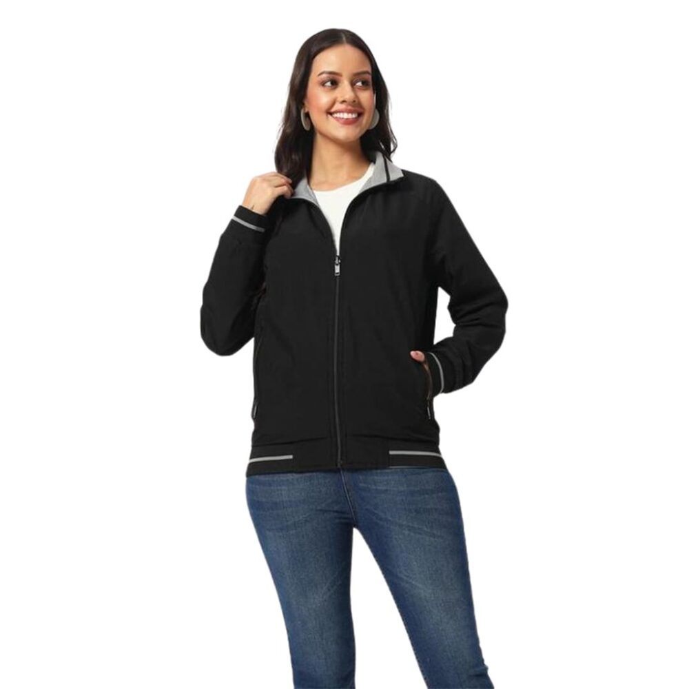VARSITY - SANTHOME Women's Lightweight Reversible Bomber Jacket - Image 4
